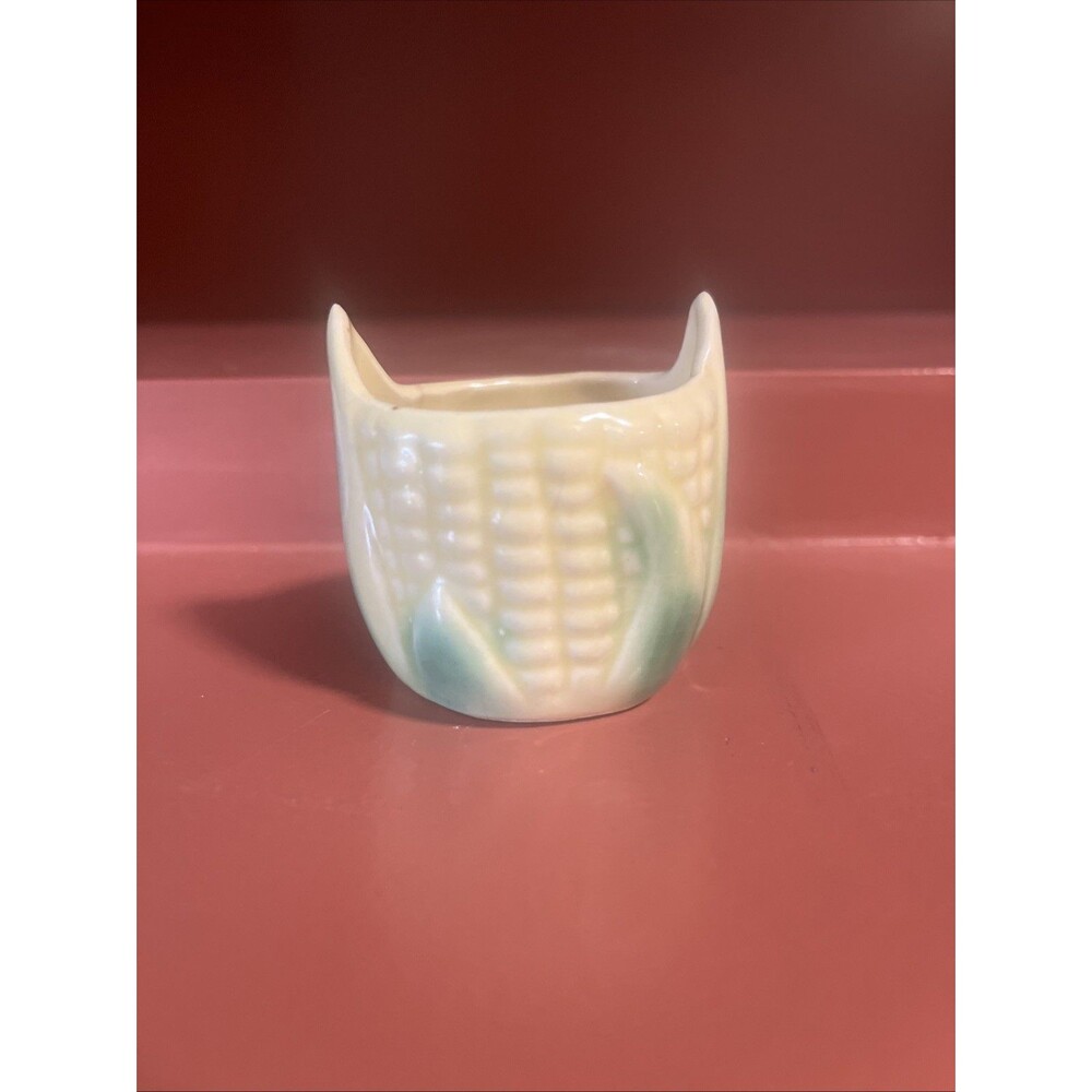 Vallona Starr Toothpick Holder Pottery California Corn Vintage Thanksgiving